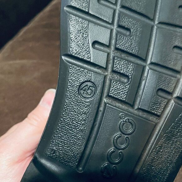 BROWN 45 ECCO Lace Up Leather dress shoes with comfort soles SIZE 11/11.5 US - Picture 6 of 7